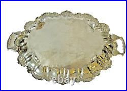 Vintage International Silver Co. 23 Silverplate Footed Butler Serving Tray