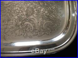 Vintage International Silver Plated Georgian Court Large & Heavy Serving Tray