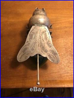 Vintage Italy Silverplate Bee With Spoon And Glass Mid Century