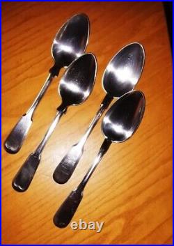 Vintage J. Fraget silver plated spoons. 4 pieces