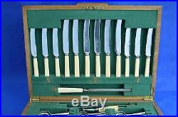 Vintage James Dixon & Sons Silver Plate Canteen of Cutlery Dubarry 55 Pieces