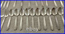 Vintage KING EDWARD 1949 Moss Rose Silver-plated National Silver Set for 8