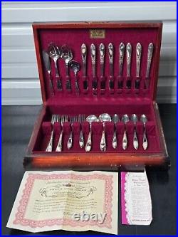 Vintage King Edward National Silver Co Service For 8 Silverplate Flatware Set