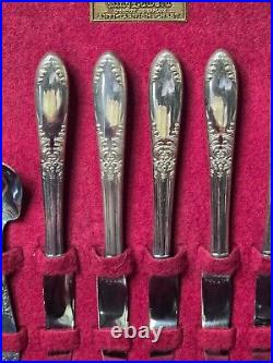 Vintage King Edward National Silver Co Service For 8 Silverplate Flatware Set