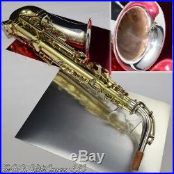 Vintage King H. N. White Zephyr Eb Alto Saxophone Silver Plated Bell and Neck