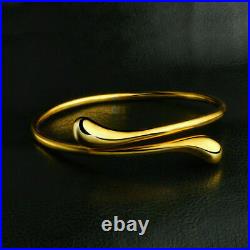 Vintage LOVE New Style 18k Gold Plated Silver 7.5 Bangle Bracelet Unisex