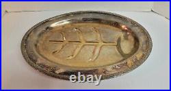 Vintage Large Oval Plater Silver On Copper 16 x 12 inch