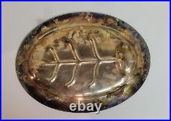 Vintage Large Oval Plater Silver On Copper 16 x 12 inch