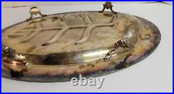 Vintage Large Oval Plater Silver On Copper 16 x 12 inch