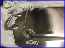 Vintage Large Sheffield Silver Plate Serving Tray with feet 25