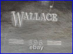 Vintage Large WALLACE 27.5 Footed Silverplate Waiter Serving Tray- Nice