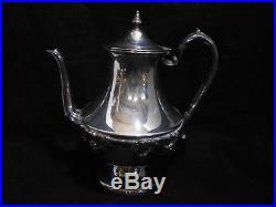 Vintage Lehman Bros. Silver on Copper Coffee Tea Serving Tray Set Grapevine 5pc