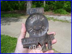 Vintage License Plate Topper Be A Life Saver Drive Safely gm ford chevy dodge