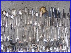 Vintage Lot 300 Pieces Silver Plated Flatware large assortment