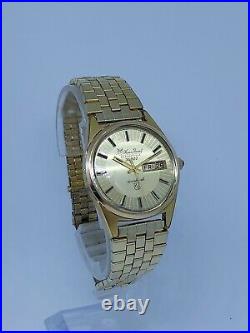 Vintage Lucien Piccard Seashark Hi-Beat 36000 Gold Plated Men's Watch