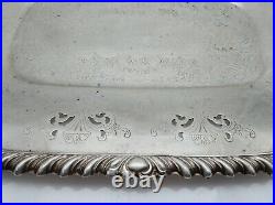 Vintage MARLBORO Silver Plate Handled Serving Platter Tray OLD REPRODUCTION