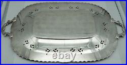 Vintage MARLBORO Silver Plate Handled Serving Platter Tray OLD REPRODUCTION