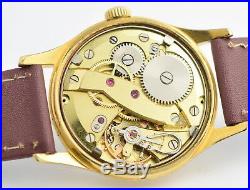 Vintage MINERVA Chronometer, Bifora Cal. 120, Gold plated, 60's men's wristwatch