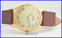 Vintage MINERVA Chronometer, Bifora Cal. 120, Gold plated, 60's men's wristwatch