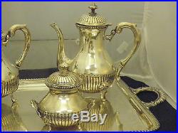Vintage Magnificent 4 Pc Coffee&tea Set Silver 800