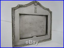 Vintage Mappin And Webb Silver Plate Picture Frame Crown Armourial And Monogram