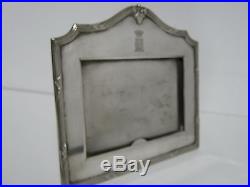 Vintage Mappin And Webb Silver Plate Picture Frame Crown Armourial And Monogram