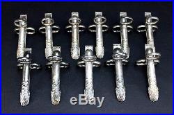Vintage Mappin & Webb Set Of 11 Ornate Silver Plate Asparagus Serving Tongs SMS
