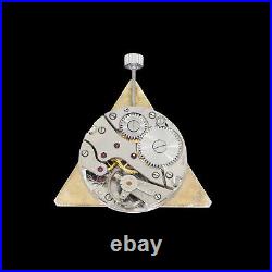Vintage Masonic Cervine Triangle Pocket Watch Sterling Silver Plated Estate