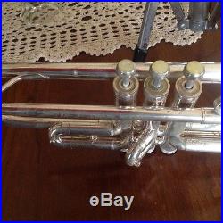 Vintage Mercedes II Bach Trumpet, Silverplate, stand and much more