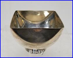 Vintage Mid Century Modernist Silver Plate Bowl Ward Bennett Designs Dish