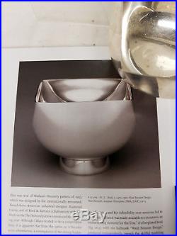 Vintage Mid Century Modernist Silver Plate Bowl Ward Bennett Designs Dish