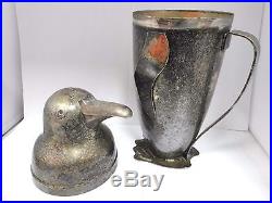 Vintage NAPIER Penguin Cocktail Shaker Silver Plated PAT D-101559 12.25 Tall