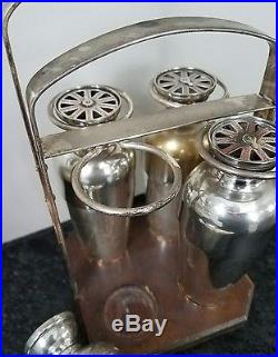 Vintage Napier Silver Plate Cocktail Shakers, Set of 4