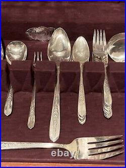 Vintage Nobility Plate Silverware Set and Storage Box 48 Pieces