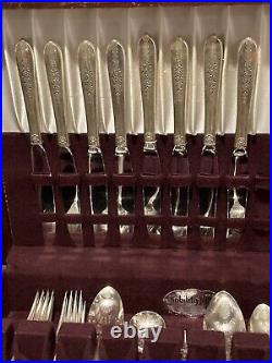 Vintage Nobility Plate Silverware Set and Storage Box 48 Pieces