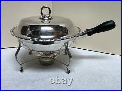 Vintage O&E Co English Silver Plated Chafing Dish withHandle & Warmer