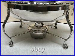 Vintage O&E Co English Silver Plated Chafing Dish withHandle & Warmer