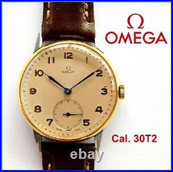 Vintage OMEGA 30T2, Stainless Steel and Gold Plated, Handwinding, 1940'S WORKING