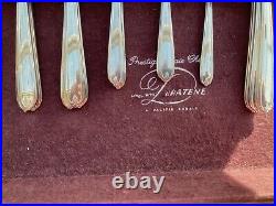 Vintage ONEIDA Prestige Silver Plate Longchamps Set Flatware with Chest
