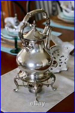 Vintage Old English 5000 Silver Plate Coffee Pot by Poole with Stand & Warmer