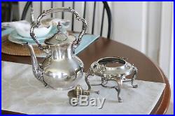 Vintage Old English 5000 Silver Plate Coffee Pot by Poole with Stand & Warmer