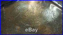 Vintage Older Gorham EP YC777 26 1/2 Inch Silver Plated Tray/ Platter