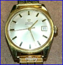 Vintage Omega Gold Plated 17J Cal. 563 Mens Automatic Stretch Band Watch 02WEI