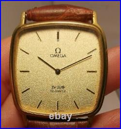 Vintage Omega de Ville Megaquartz Cal 1365 Gold Plated Men Watch