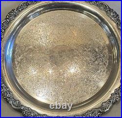 Vintage Oneida 15 Silver Plate Two Handled Serving Tray