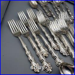 Vintage Oneida Community Modern Baroque Silverplate Flatware Set QTY 66