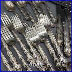 Vintage Oneida Community Modern Baroque Silverplate Flatware Set QTY 66