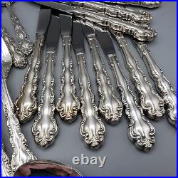 Vintage Oneida Community Modern Baroque Silverplate Flatware Set QTY 66