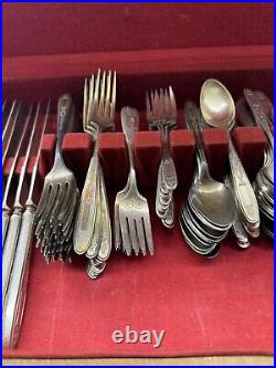 Vintage Oneida Grosvenor Community Silver Plate 150+ Piece Silverware Set