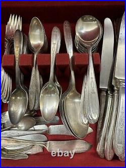 Vintage Oneida Grosvenor Community Silver Plate 150+ Piece Silverware Set